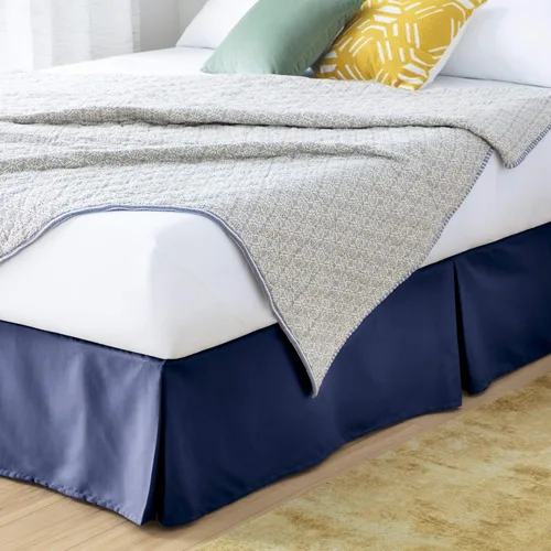 Linenspa Falda de cama de microfibra Azul marino