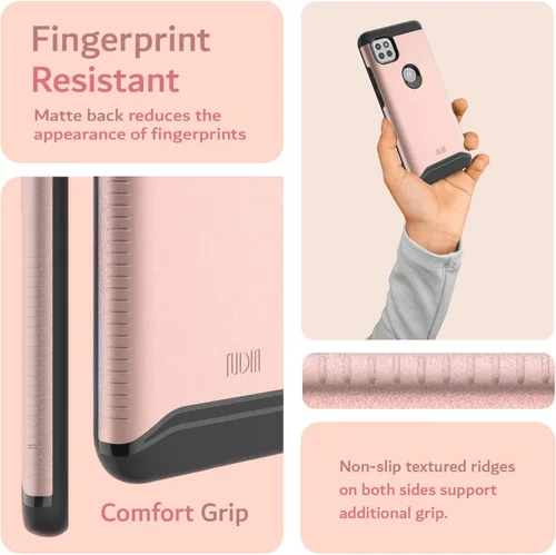 Miniatura 5 de TUDIA DualShield - Funda para teléfono Motorola One 5G ACE 2021, [Fusionar] a prueba de golpes, grado militar, doble capa, resistente, delgada, Oro