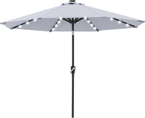 Miniatura 11 de ABCCANOPY Sombrillas solares duraderas para patio con 32 luces LED de 7.5 pies (beige claro)