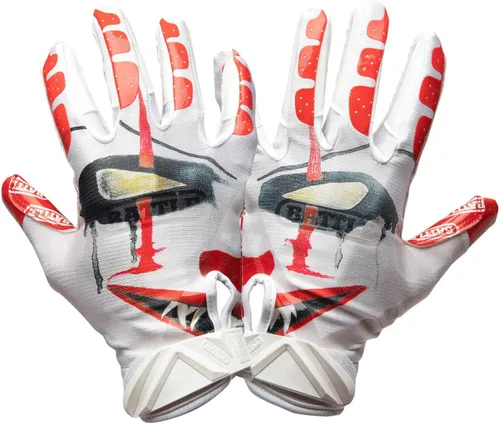 Miniatura 48 de Battle Sports - Guantes de fútbol americano para receptor abierto con dorso de mano, ultraadherentes y con agarre, antideslizantes, para adultos