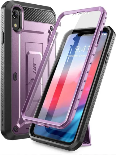 Miniatura 6 de SUPCASE Unicorn Beetle Pro Series - Funda antigolpes diseñada para iPhone XR, con protector de pantalla integrado de cuerpo completo, la funda Negro
