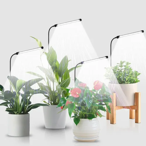 Miniatura 10 de Luz de cultivo para plantas de interior, lámpara de planta de cuello de cisne de espectro completo de 6000K para semillas, plantas suculentas