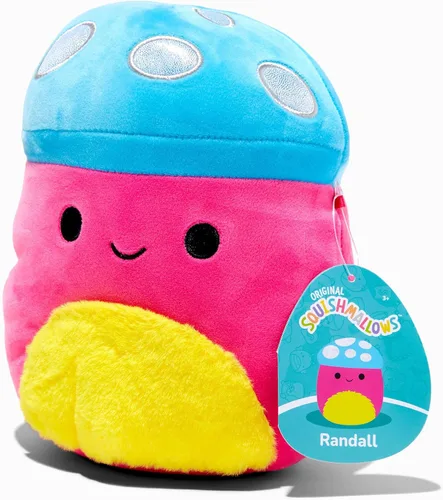 Squishmallow - Almohada coleccionable oficial de Kellytoy Food Squad Postre, colección de animales suaves (8 pulgadas, hongo rosa Randall)