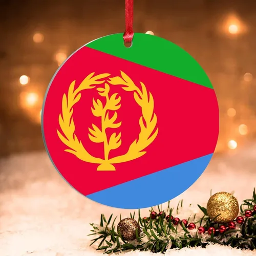 Miniatura 8 de Adorno de Navidad de Guyana, bandera de Guyana, recuerdo navideño, adorno de Navidad de acrílico, bandera nacional, recuerdo de país, decoraciones