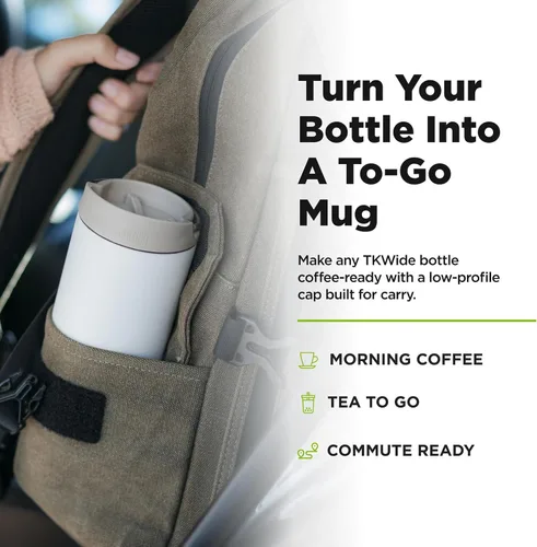 Miniatura 5 de Klean Kanteen TKWide - Tapa de café aislada a prueba de fugas, sin BPA, apta para lavavajillas, color gris pardo