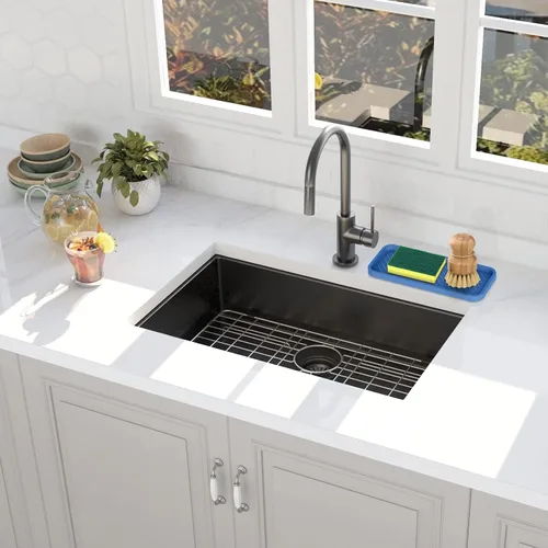 Miniatura 6 de EG-SIPRO Bandeja Organizadora de Fregadero de Cocina, Soporte para Esponja para Fregadero de Cocina Bandeja de Mostrador de Baño Portaesponjas