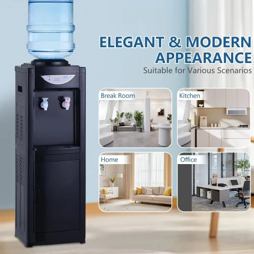 Miniatura 7 de Dispensador de agua enfriador, dispensador de agua de carga superior para agua caliente y fría, dispensador de agua de 5 galones con cerradura