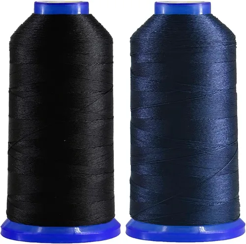 Miniatura 21 de Selric [1300 yardas/26 colores disponibles] Tex 90 Hilo de nailon unido para costura de cuero 280D/3 T90#92 Hilo de tapicería resistente para cuero