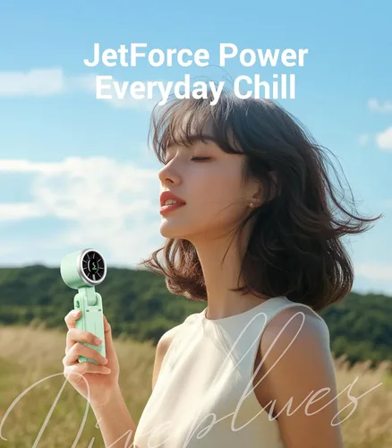Miniatura 7 de Diveblues Ventilador turbo portátil de mano, viento de 5 engranajes, funciona con pilas, hasta 12 horas de trabajo, ventilador de mano 3 en 1