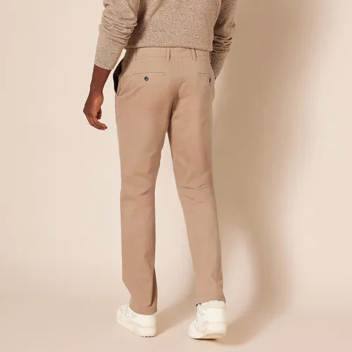 Miniatura 3 de Tienda Essentials - Pantalones de corte chino para hombres, entallados, informales y elásticos
