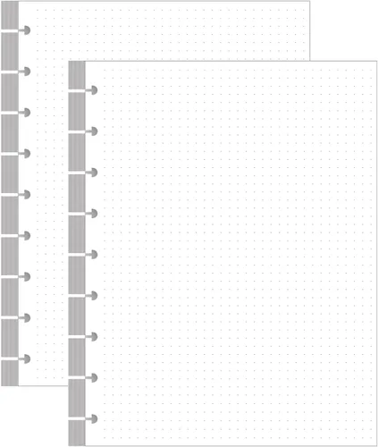 Miniatura 9 de Papel de rellenado de cuadrícula punteada de argolla clásico, insertos pre-perforados de Happy Planner de 9 argollas, papel de hoja suelta de 100