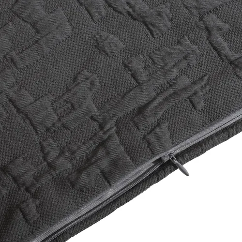 Miniatura 5 de HiEnd Accents Porto Matelassé - Juego de edredón de 3 piezas con fundas de almohada, tamaño Queen, algodón gris carbón texturizado, moderno