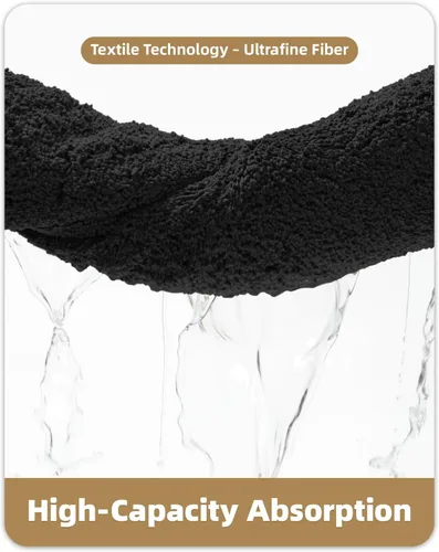 Miniatura 7 de Color&Geometry Tapetes de baño pequeños para baño, antideslizantes, de 16 x 24 pulgadas, color negro, absorbentes, suaves, lavables, alfombra