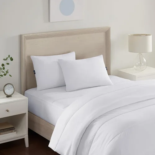 Miniatura 2 de Serta Power Chill - Almohadas de cama alternativas de plumón medio/firme para personas que duermen de lado, estómago o espalda (paquete de 2)
