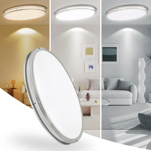 Miniatura 13 de Paquete de 2 Lámparas de Techo Negras, Lámpara de Techo LED de Montaje al Ras de 10 Pulgadas - Luces LED de Baño y Dormitorio Negro Mate