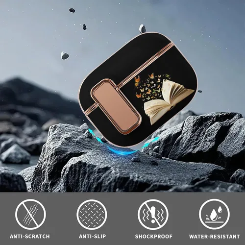 Miniatura 6 de Flying Butterfly from Book - Funda para auriculares compatible con Airpods Pro 2 con hebilla de botón galvanizado