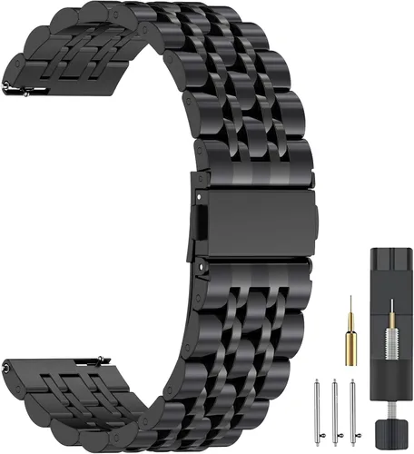 Miniatura 5 de ZPJPPLX Correa Universal de Liberación Rápida para Reloj, Correas de Metal de Acero Inoxidable de 18mm 20mm 22mm para Samsung Galaxy Watch 6/5/4/3