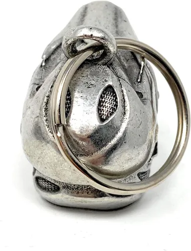 Miniatura 3 de Bravo Bells Campana de casco de calavera de motocross, accesorio de campana de motociclista o llavero para buena suerte en la carretera