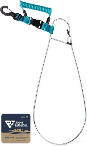 Miniatura 9 de Rogue Endeavor® Clip de pescado, grande, construcción inoxidable, cordón de núcleo de acero de liberación rápida de 36 pulgadas, diseñado para pesca