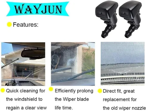 Miniatura 5 de WayJun 8S4Z17603AA - Boquilla para limpiaparabrisas con chorro de agua compatible con Ford Focus 2008-2011 Edge 2007-2011 Edge 2007-2010 Lincoln MKX
