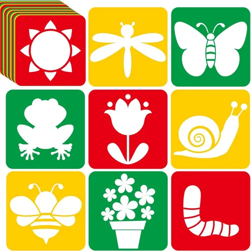Miniatura 15 de 36 plantillas de dibujo de animales para niños de 8 pulgadas, plantillas de tiza para acera, pintura grande, lavable, reutilizable, animales