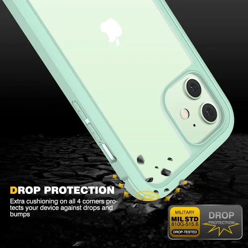 Miniatura 3 de Diaclara Diseñada para iPhone 12/12 Pro, cuerpo completo resistente con protector de pantalla integrado sensible al tacto, antiarañazos, parachoques