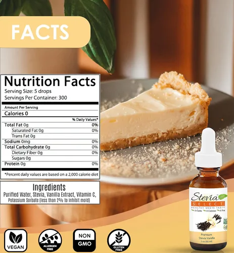 Miniatura 7 de Stevia Drops Butterscotch, English Toffee, & Vanilla Stevia Select Keto Coffee Sugar-Free Stevia Flavors Bundle (3) Pack