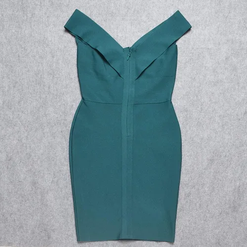 Miniatura 4 de BEAUKEY Vestido mini con cuello en V profundo HLBandage Bodycon