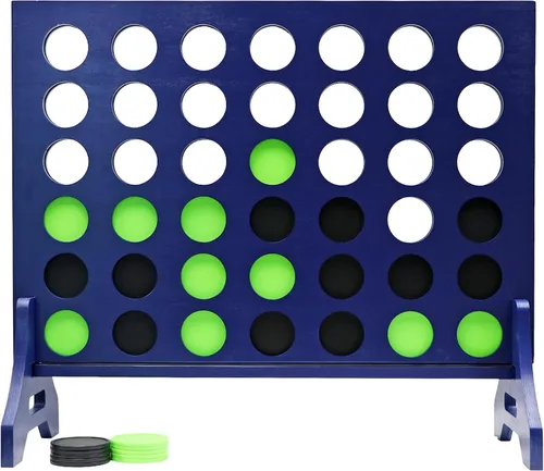 Miniatura 29 de Tailgating Pros Cuatro en una fila gigante azul marino premium con funda de transporte – Juego de patio al aire libre de gran tamaño – ¡Muchos