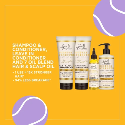 Miniatura 4 de Carol's Daughter Goddess Strength - Juego de 4 productos de tamaño completo para el cuidado del cabello, sin sulfatos, champú, acondicionador