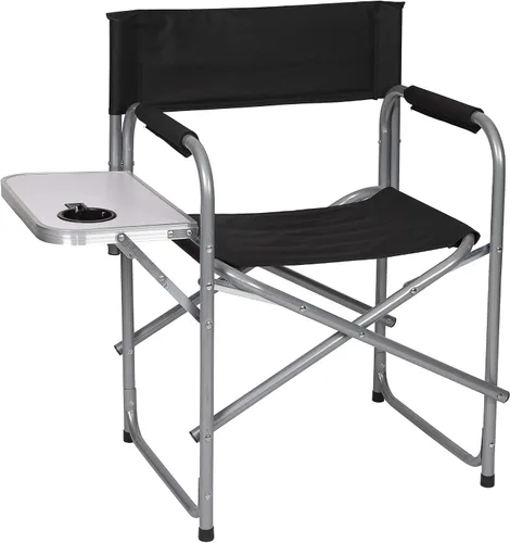Stansport Silla Directors con mesa auxiliar, talla única, color negro