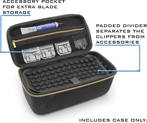 Miniatura 3 de CASEMATIX Estuche de peluquería para cortapelos, timbres para el cabello, recortadoras, delineador de acabado en T, estuche de viaje