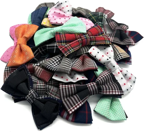 SJANE 10 corbatines para collar de perro | Delicados estilos y colores múltiples accesorios de aseo para collar de perro | Lazos deslizantes para