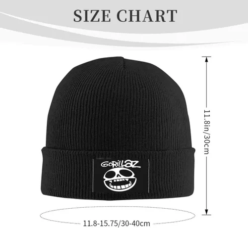 Miniatura 3 de Gorillaz Gorro de punto con estampado para hombres y mujeres gorro de punto cálido para exteriores e invierno
