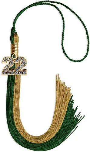 Miniatura 152 de Endea Graduation Borla de doble color con dije dorado (negro/oro brillante, 2022)