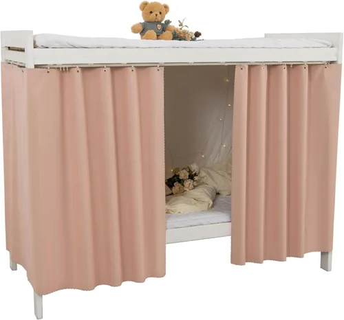 Miniatura 10 de Cortinas Opacas de Servicio Pesado para Litera Inferior, Toldo de Privacidad Tamaño Twin para Casa/Dormitorio Universitario, 1 Panel, Beige