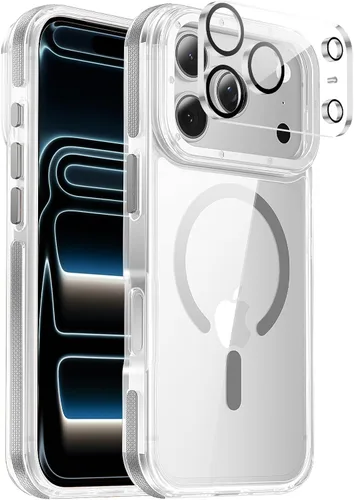 Miniatura 155 de Funda para iPhone 17 Pro Max con protector de lente de cámara [protección de grado militar de 10 pies] compatible con MagSafe a prueba de golpes