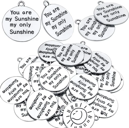 Aylifu Dijes inspiradores con palabras, 30 piezas de colgantes de letras grabadas con mensaje grabado, cuentas de suministros de manualidades,