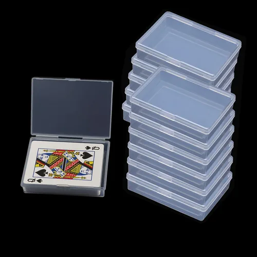 Miniatura 9 de Juego de 6 fundas de plástico vacías para cartas de juego, organizador de almacenamiento cerrado a presión, adecuado para Game Gard de 3.5 x 2.5