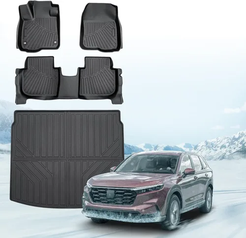 Miniatura 18 de Sunsdrew Alfombrillas TPE para todo tipo de clima, ajuste personalizado para Subaru Crosstrek 2018-2023/Impreza 2017-2023, negro, juego de 4 piezas