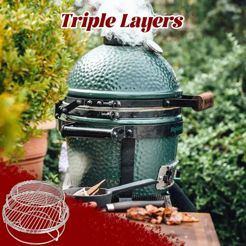 Miniatura 4 de Estante Expansor de 5 Piezas para Big Green Egg Medium Kit de Repuesto Parrillas para Eggspander Conveggtor Basket Acero Inoxidable 304 con Sistema