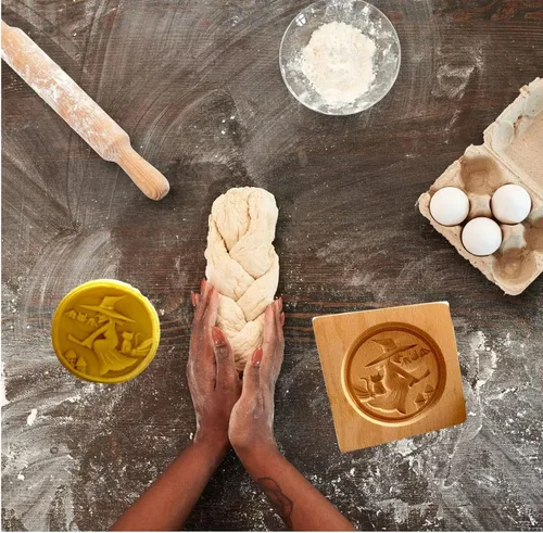 Miniatura 3 de Molde de Galletas de Madera Tallada con Pájaro - Cortador de Galletas de Jengibre DIY con Prensa de Relieve