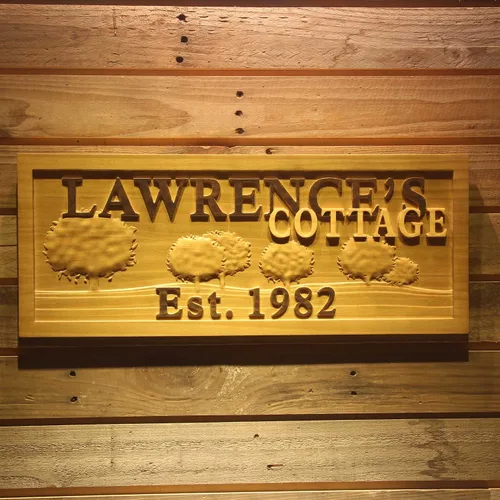 Miniatura 37 de ADVPRO wpa0031 - Letrero de madera personalizado con nombre de Lake House para decoración del hogar, boda, tamaño mediano, 18.25 x 7.25 pulgadas