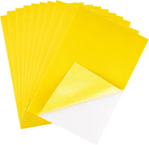 Miniatura 8 de CHRORINE 10 hojas de tela de fieltro negro autoadhesivas de 8 x 12 pulgadas, papel de fieltro para suministros de arte y manualidades.