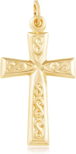 Miniatura 13 de Dijes religiosos de oro amarillo de 14 quilates para hombres y mujeres – disponible en varios diseños