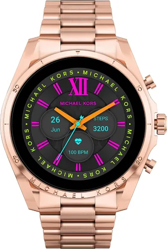 Michael Kors - Reloj inteligente con pantalla táctil Gen 6 con altavoz frecuencia cardíaca oxígeno en la sangre GPS pagos sin contacto y