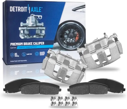 Miniatura 13 de Detroit Axle - Kit de freno delantero para Nissan Sentra 2020-2024 de 11.02 pulgadas, rotores de freno de disco perforados y ranurados, pastillas