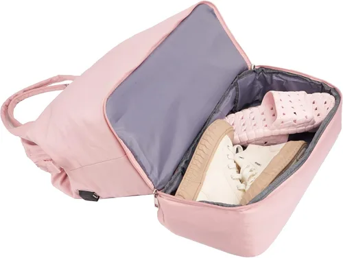 Miniatura 3 de MINKARS Bolsa de fin de semana con compartimento para zapatos, funda para portátil, puerto de carga USB, Rosado, Bolsa de fin de semana