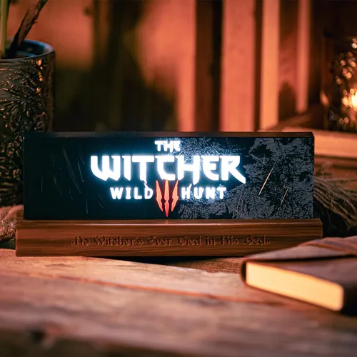Miniatura 2 de Neamedia The Character Company The Witcher III: Luz con logotipo de Wild Hunt, licencia oficial, luz LED para sala de estar u oficina, móvil