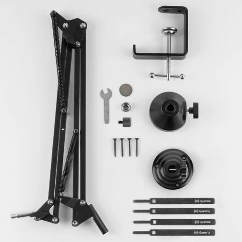 Miniatura 6 de GEEKRIA for Creators - Brazo de micrófono compatible con AKG Lyra Ultra-HD, P120, P220, C214, soporte de brazo de micrófono con adaptador de brida